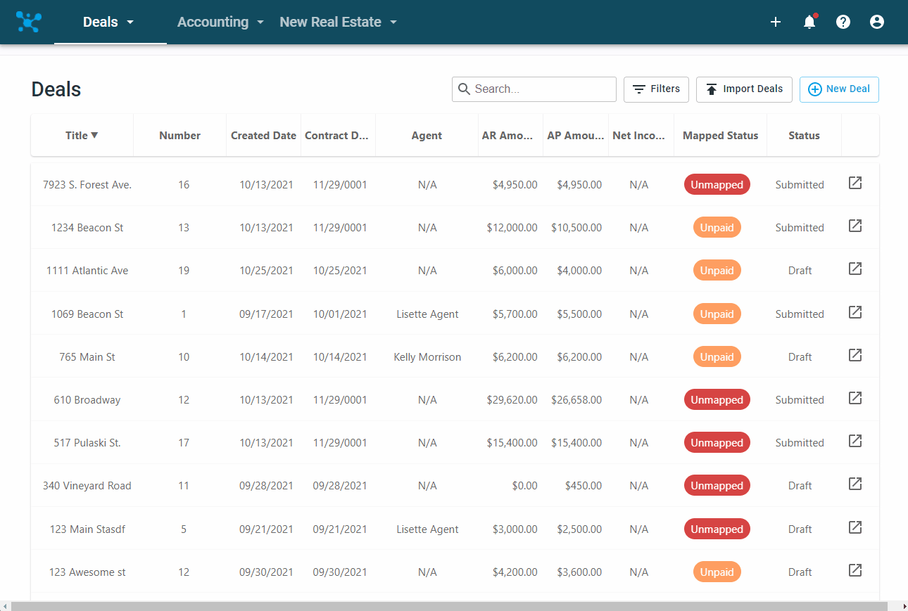 invoicing a deal